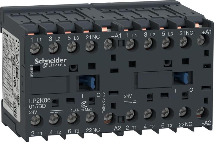 Actual product image Schneider Electric Rev cont-3NO 9A AC3 poles