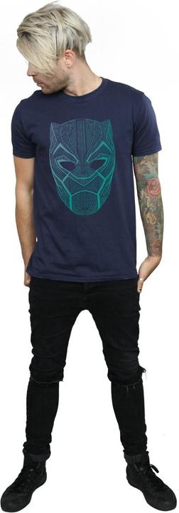 Actual product image Mens Black Panther Tribal Mask T-Shirt (S)