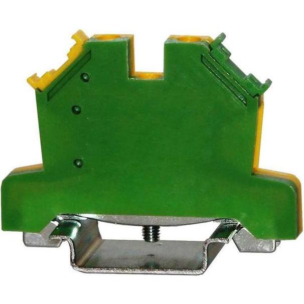 RS PRO Terminale per conduttore di protezione, guida DIN, 1 polo, gabbia, Cavo + Spina elettrica, Verde