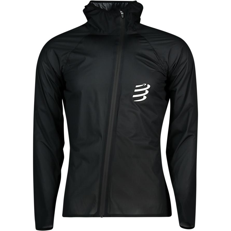 Compressport, Herren, Laufjacke, Hurricane (L), Schwarz, L