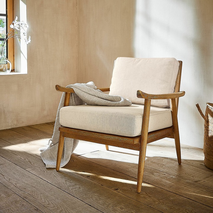 Produktbild Loberon Sessel Dunwich braun/creme