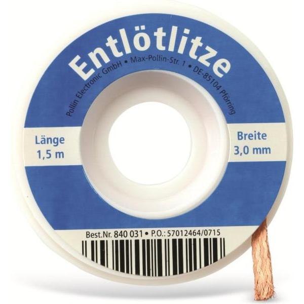Eneroid Entlötlitze, 3,0 mm, 1,5 m (Entlötlitze), Lötgerät Zubehör