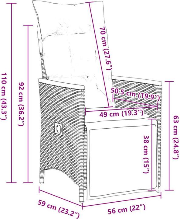 Produktbild vidaXL Bistro Set (90 x 90 x 75 cm)