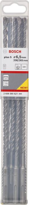 Produktbild Bosch Professional Zubehör Hammerbohrer SDS plus-5, 6,5 x 200 x 265 mm, 10er-Pack (6.5 mm)