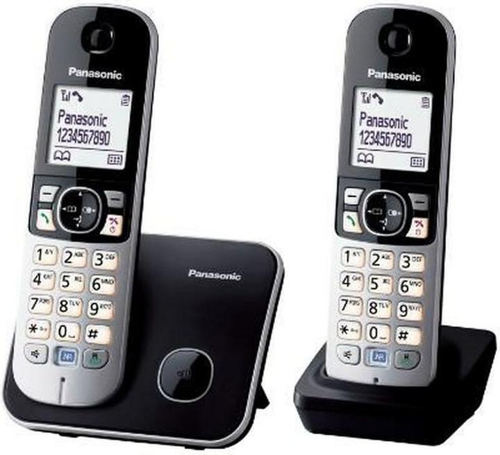 Panasonic Telefono cordless digitale KX-TG6812 con due portatili (grigio)