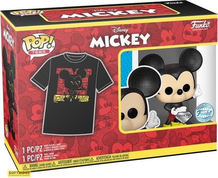 Produktbild Funko Disney POP! & Tee Vinyl Figur & T-Shirt Set Mickey(DGLT) Grösse S