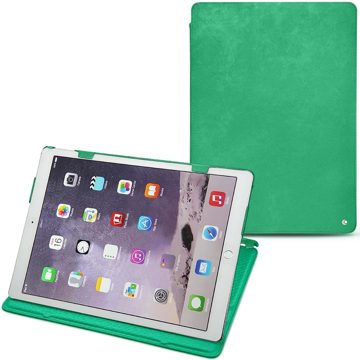 Noreve Lederschutzhülle horizontal (iPad Pro 12.9), Tablet Hülle, Grün