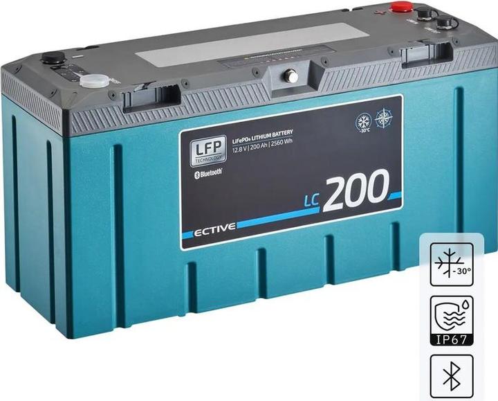 Produktbild Ective LC 200 Marine LT IP67 LiFePO4 Lithium Versorgungsbatterie (12 V, 200 Ah)