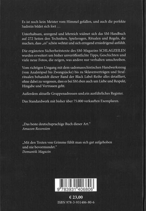 Produktbild Das SM-Handbuch (Deutsch, Matthias T. J. Grimme, 2018)