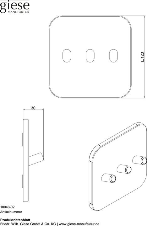 Actual product image Giese Hakenleiste zum Kleben