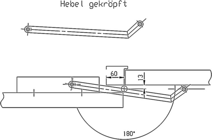 Actual product image Dormakaba Hebel G-N 375mm gekr. /P600 DIN li (Indoor)