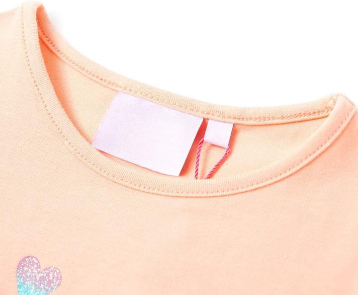 Immagine prodotto vidaXL T-shirt per bambini arancione chiaro 104,Materiale: 95% cotone. 5 (104)
