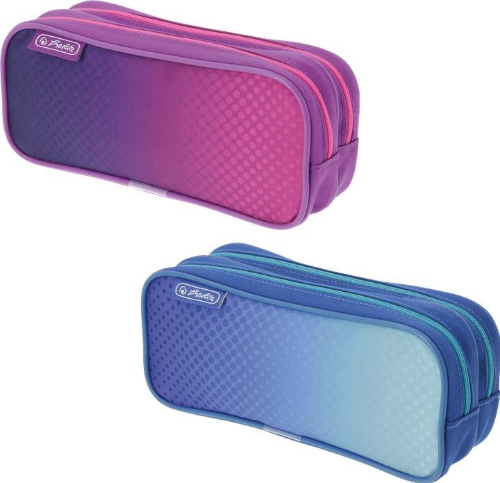 Herlitz Trousse d'écolier double paresseux Dip Dye Mix motifs assortis