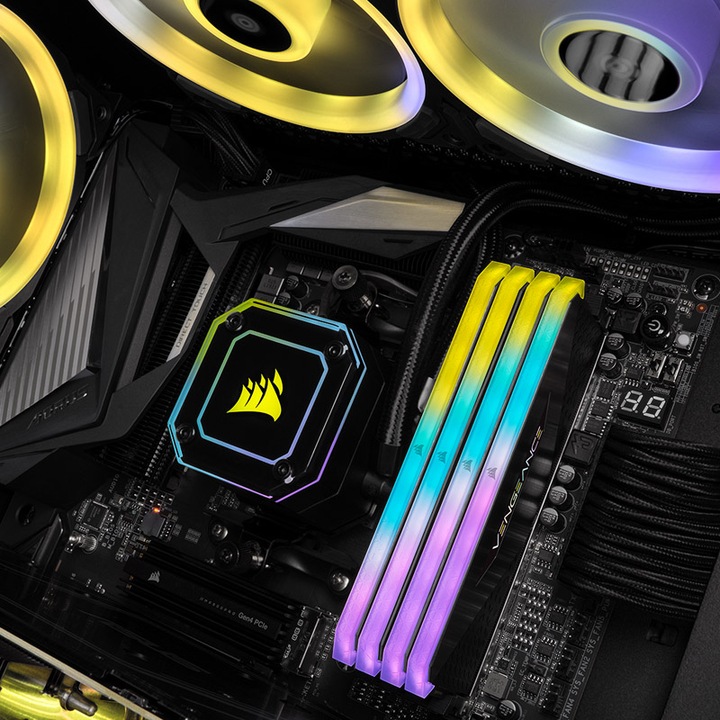 Image du produit Corsair Vengeance RGB RT (4 x 8GB, 3600 MHz, RAM DDR4, DIMM)