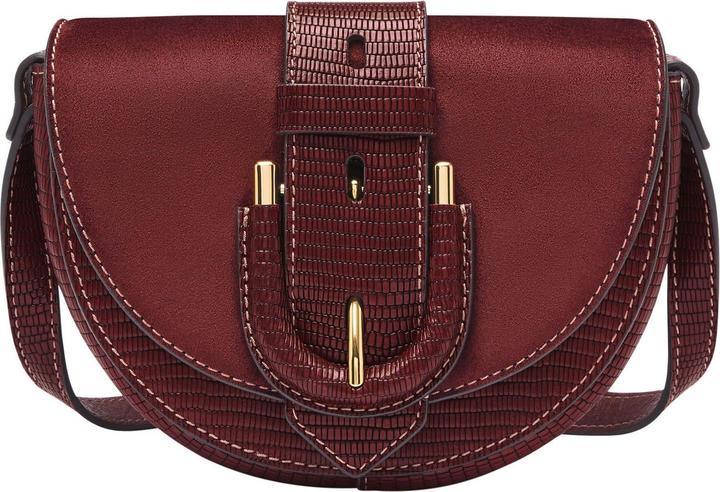 Fossil Leather Zip-Around Clutch Wallet with Detachable Wrist Strap