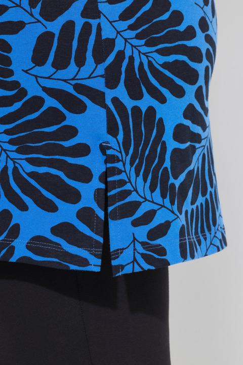 Actual product image Ulla Popken Fern Print Short Sleeve Knit Tunic (62)