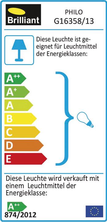 Energy Label Brilliant Philo (450 lm, E14)
