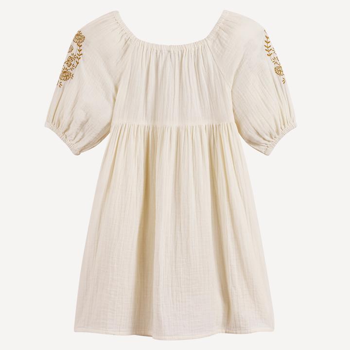 Actual product image La Redoute Collections Besticktes kurzärmeliges Kleid aus Baumwollgaze (128)