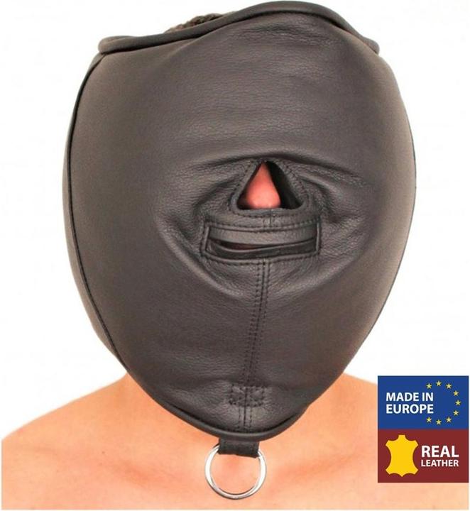 Actual product image The Red Leather balaclava "Padded