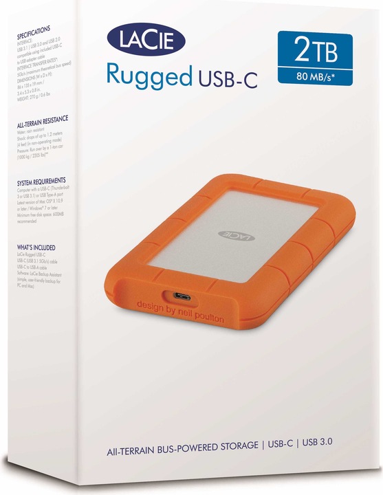 Produktbild LaCie Rugged USB-C (2 TB)