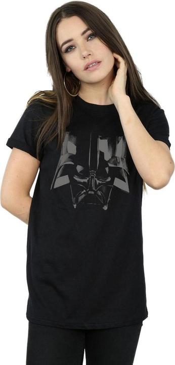 Actual product image Star Wars Womens/Ladies Darth Vader Helmet Cotton Boyfriend T-Shirt (XXL)