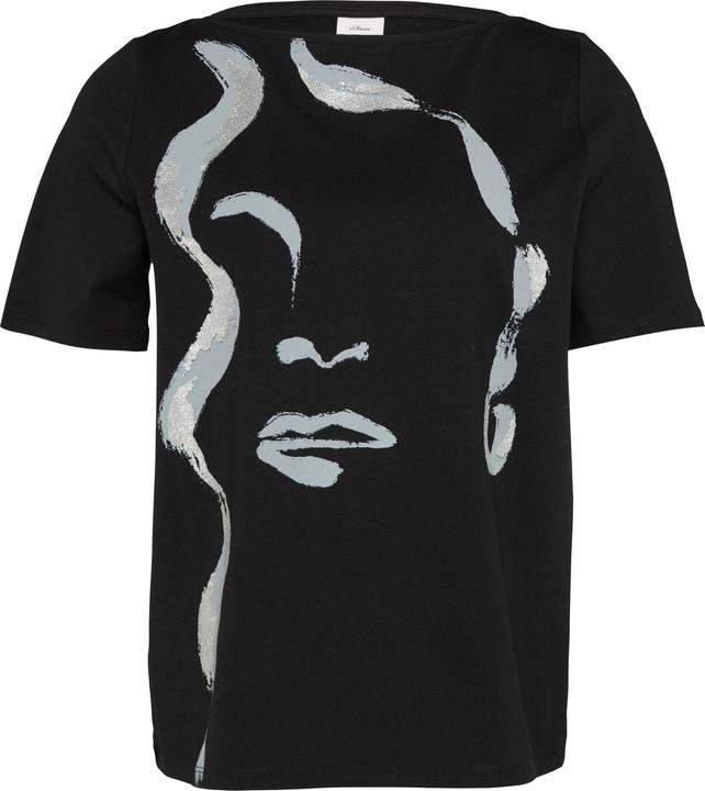 Actual product image S.Oliver T-Shirt Locker geschnittenes Jersey-Shirt mit Frontprint (34)