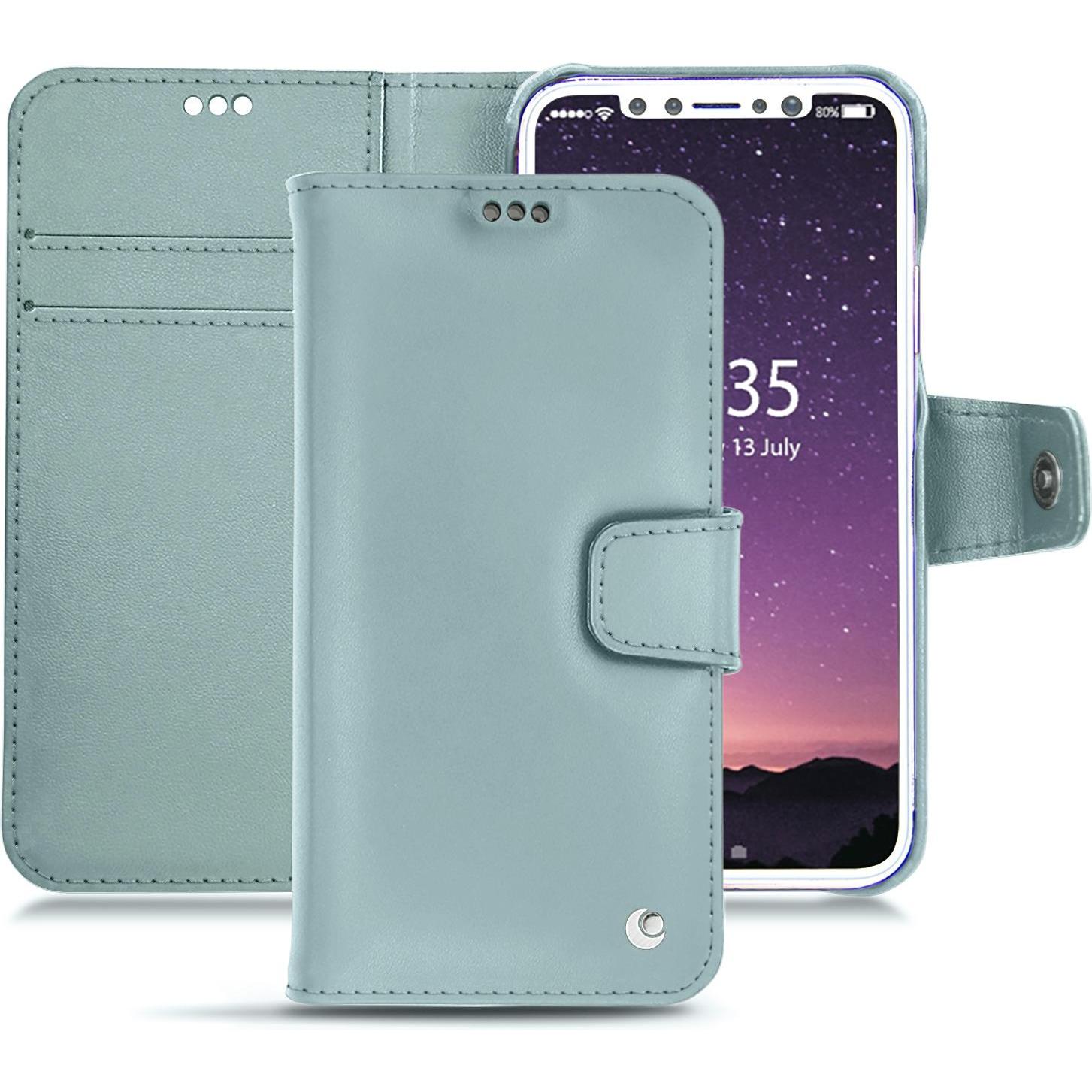 Thumbnail - Noreve Lederschutzhülle Wallet (Apple iPhone X), Smartphone Hülle, Blau