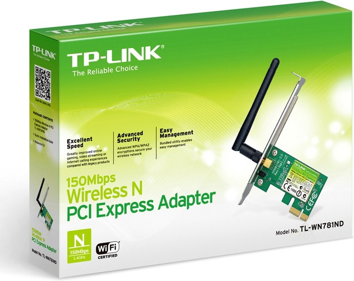 Actual product image TP-Link TL-WN781ND, Wireless N PCI-E Adapter (Mini PCI Express)