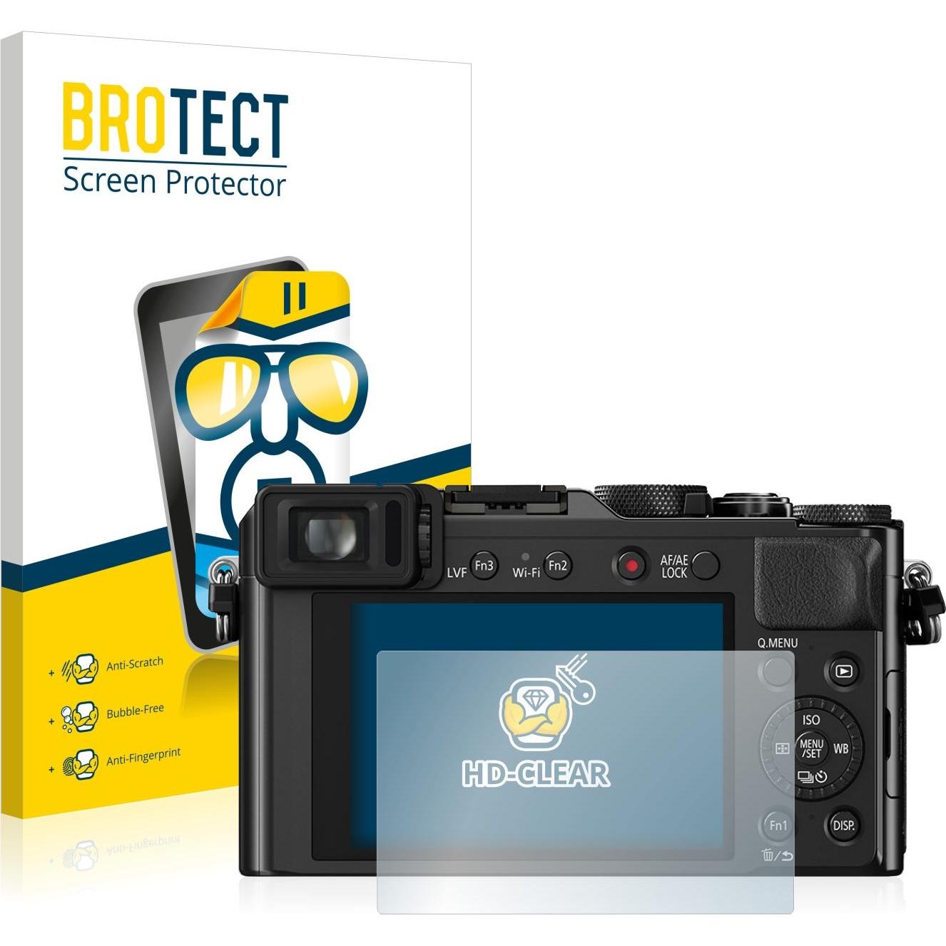 BROTECT Schutzfolie Displayschutz Klar (Displayschutz, Lumix DMC-LX100), Kameraschutz, Transparent