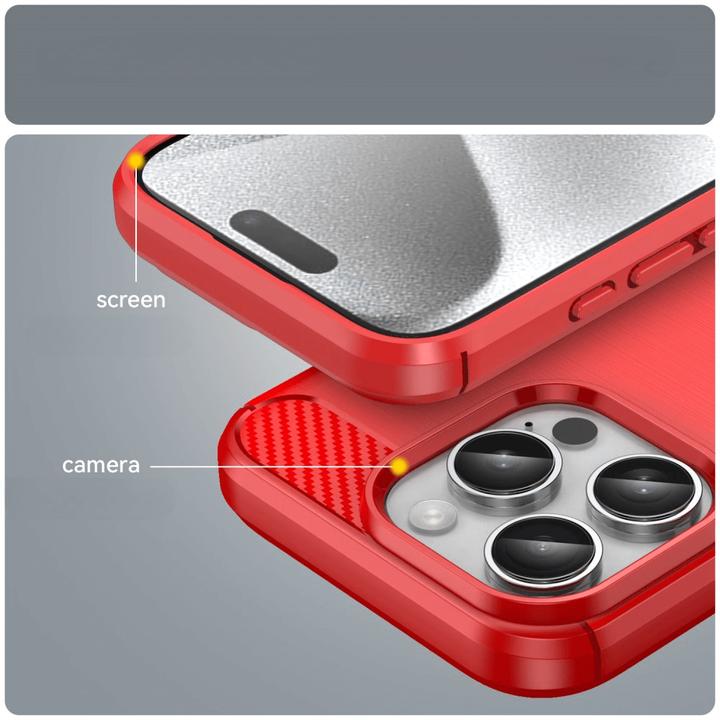 Immagine prodotto Cover-Discount iPhone 16 Pro Max - Custodia in metallo effetto carbonio (Apple iPhone 16 Pro Max)