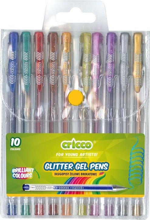 Cricco Glitzer-Gelstifte in 10 CRICCO-Farben (10 x)