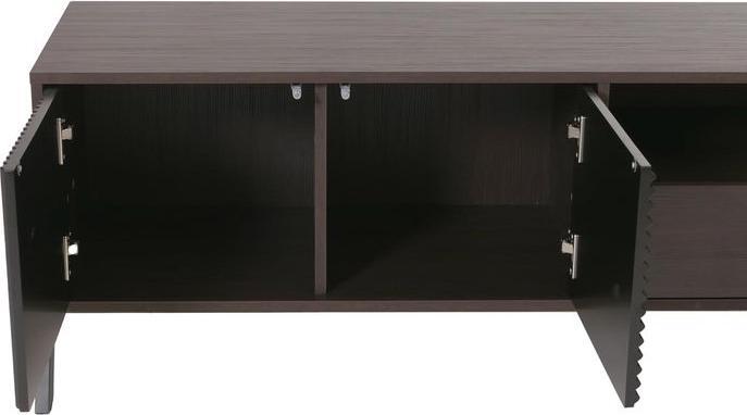 Produktbild Mendler TV-Rack HWC-O40, MDF Metall Melamin 48x155x40cm – Walnuss-Optik