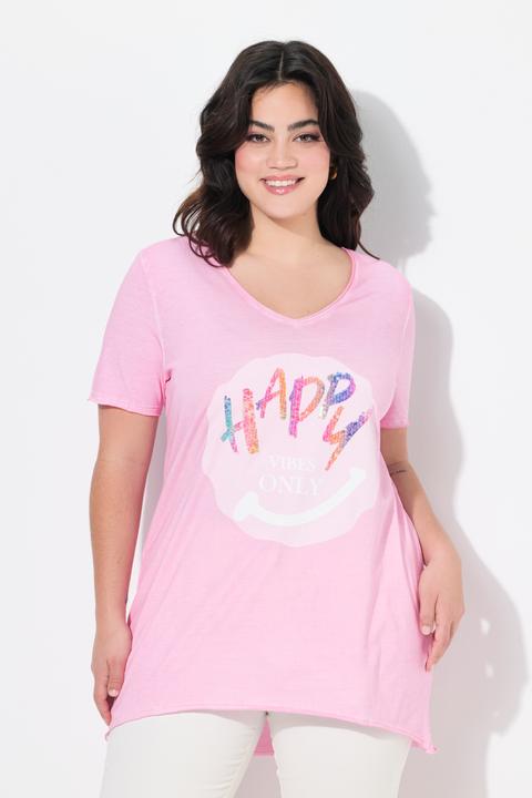 Immagine prodotto Angel of Style T-Shirt, A-Linie, Regenbogen-Pailletten-Smiley (42)