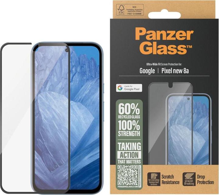 Produktbild PanzerGlass Kristallklarer Displayschutz (1 Stk., Google Pixel 8a, Google Pixel 9a)