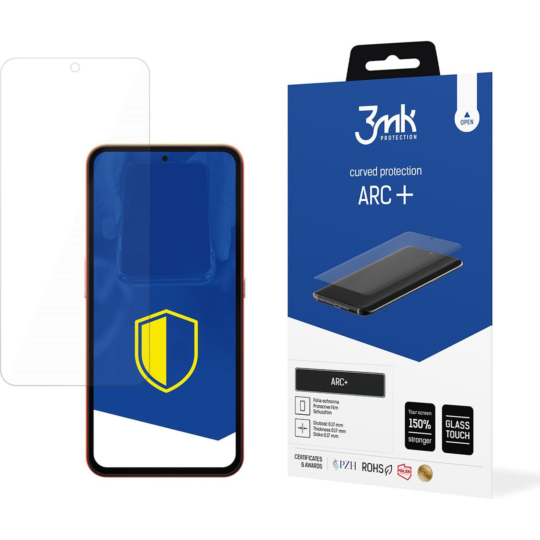 3Mk Trasparente Folia Arc+ Niente Cmf Phone 1 Folia Fullscreen (Nothing Cmf Phone 1), Pellicola Protettiva Smartphone,