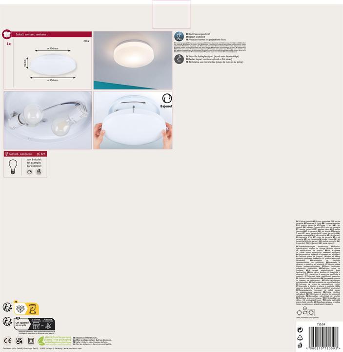 Image du produit Paulmann Deckenleuchte Axin (E27)
