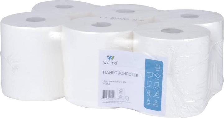 Wolino Handtuchrolle Midi Premium 2-lagig 450 Blatt à 22x19 cm