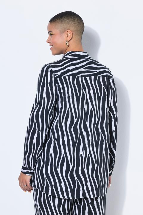 Produktbild Studio Untold Hemdbluse, Straight Shape, Zebra-Print, Langarm (50, 52)