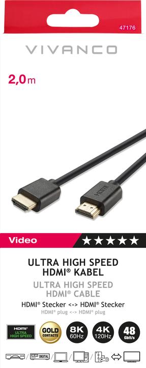 Produktbild Vivanco Ultra High Speed HDMI Cable (2 m)