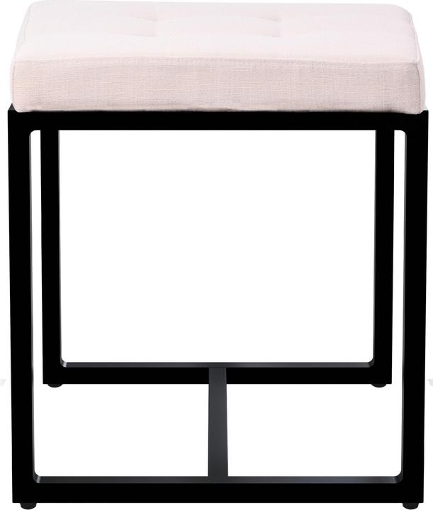 Actual product image CLP Barci stool with upholstery and black iron frame