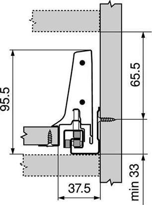 Actual product image Blum Complete front drawer set TANDEMBOX M / D with railing, gray RA