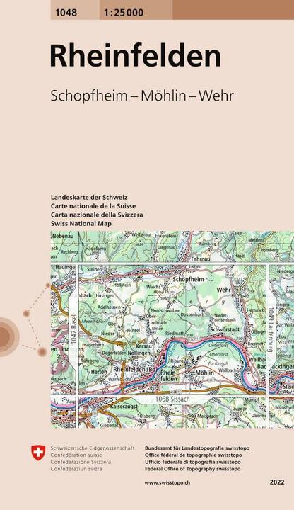 Actual product image Map 1048 Rheinfelden 1:25'000