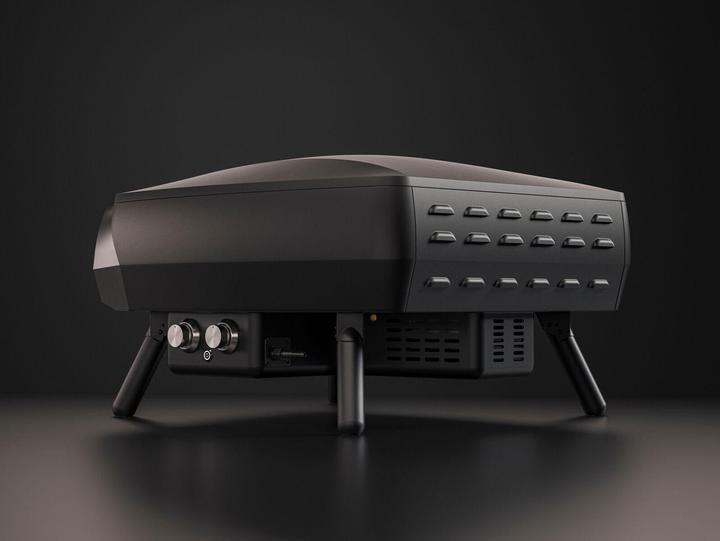 Produktbild ETNA Rotante ZWART - pizza oven met draaiende steen - gas - 500 graden in 15 minuten (Pizzaofen Gas)