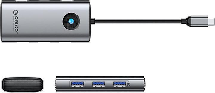 Image du produit Orico Converter PW11-6P USB-C Hub Docking Station 3x USB-A 3.0 + 1x USB-C 2.0 + 1x HDMI - Gray (USB-C, 6 ports)