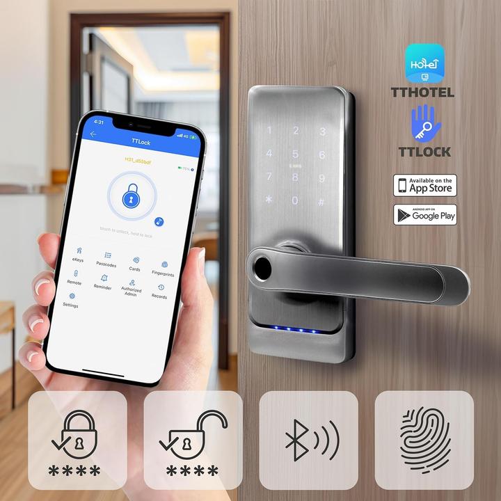 Produktbild Eura Griff mit Zugangskontrolle ELH-01H4 silber (Fingerabdruck)