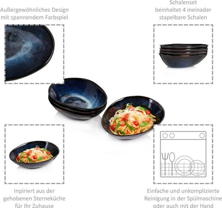 Produktbild Sänger Geschirr Pastaschalen Tokio (0.85 l, 4 x)