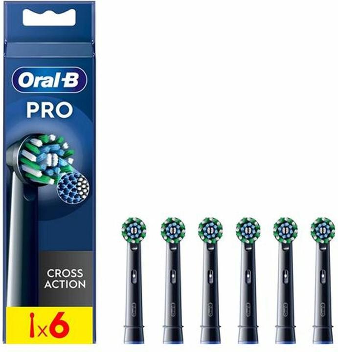 Actual product image Oral-B CrossAction Replacement Brush Heads, Black, 6-Count (6x)