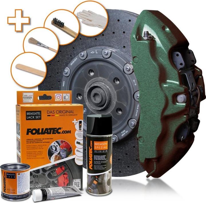 Produktbild Foliatec Folia Tec Bremssattellack Green Hell metallic inkl. Montageset (Pinsel, Stahlbürste, Spatel, Handsch