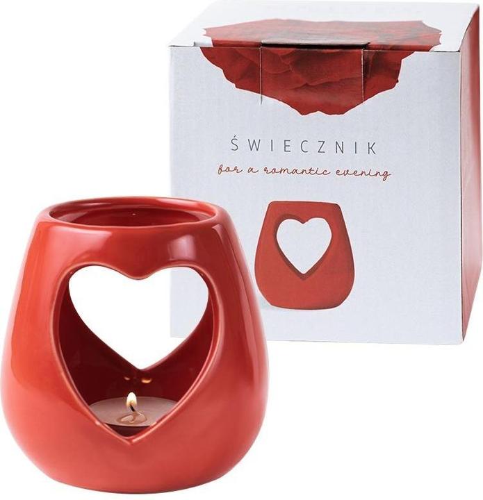 Boltze Home Kerzenhalter aus Keramik in Herzform