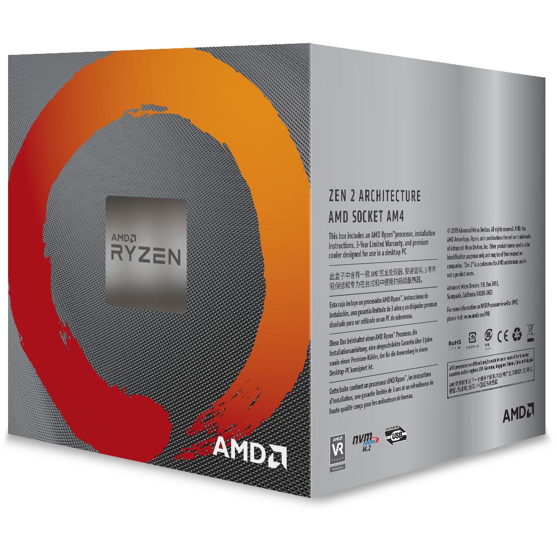 CPU AMD Ryzen 5 3600XT CPU AMD Ryzen 5 3600XT Wraith Spire (3.8 GHz / 4.5 GHz